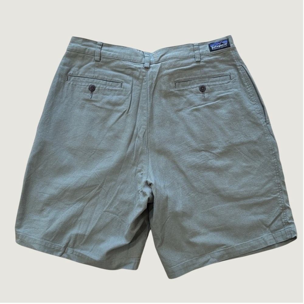 VTG 90s Patagonia Men's Size 34 A/C Shorts‎ Green Chino Cotton Pleated